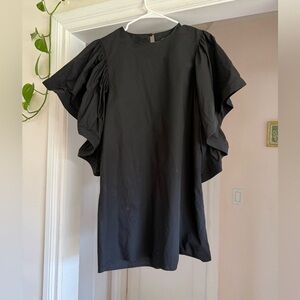 Gracia Puff sleeve black short dress size small